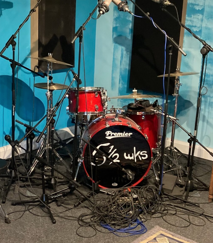 Drum Corner in the studio
