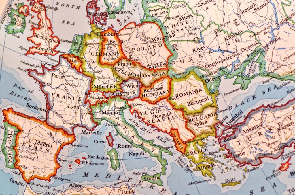 Political map of Europe