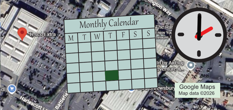 Graphic for the Political Philosophy group, shows location, calendar and time.