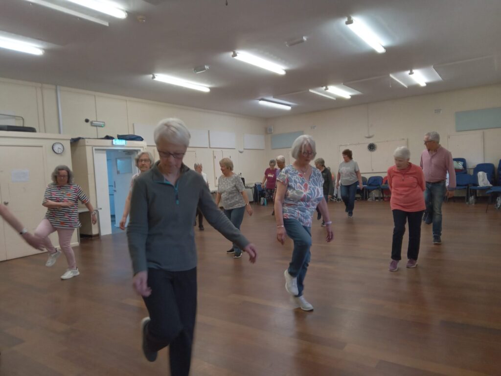 Members of the Line Dancing group